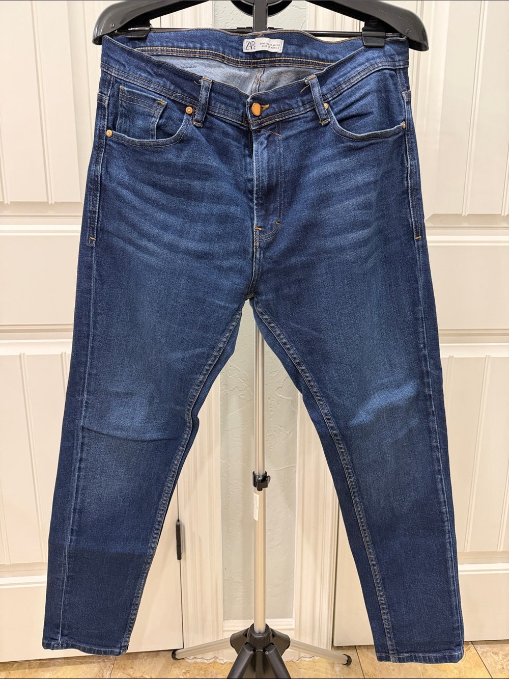 Zara Men's Skinny Jeans - Indigo Blue